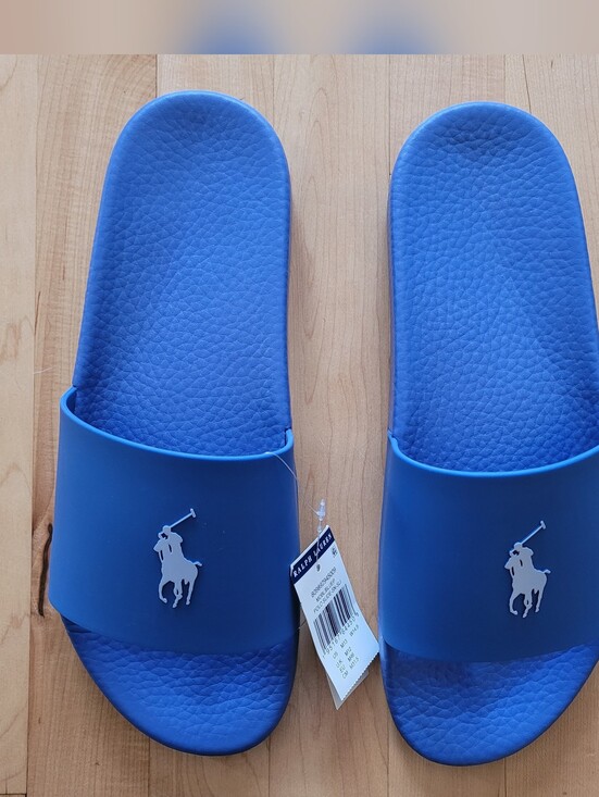 Polo Ralph Lauren Mens Big Pony Blue Slides NWT main image 8